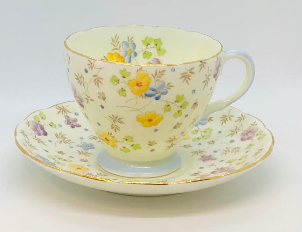 Pretty in Pink-Sweet Foley Floral Teacup and Saucer