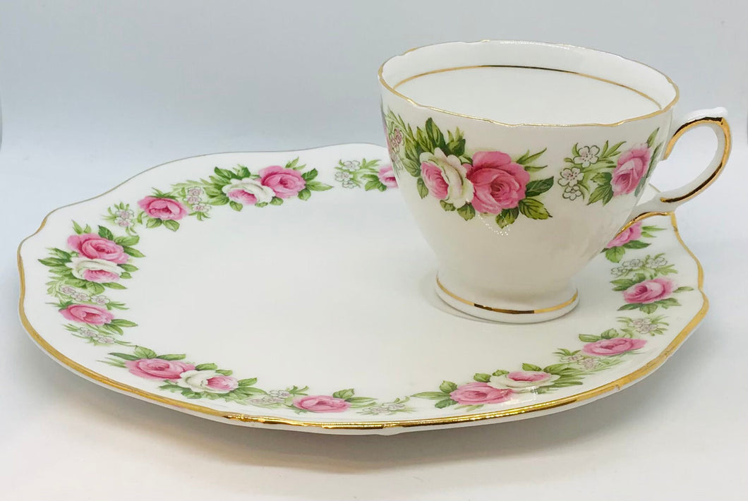 Pretty in Pink-Colclough Pink Roses Tennis Set