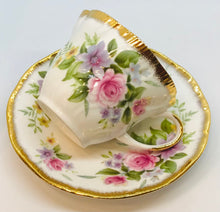 Load image into Gallery viewer, Pretty in Pink-Gorgeous Queen’s Rosina Pink Floral Teacup and Saucer
