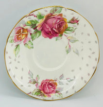 Load image into Gallery viewer, Pretty in Pink-White Paragon Golden Emblem Pedestal Teacup and Saucer
