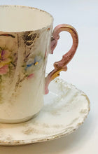 Load image into Gallery viewer, Pretty in Pink-Delicate Porcelain Demitasse Cup and Saucer
