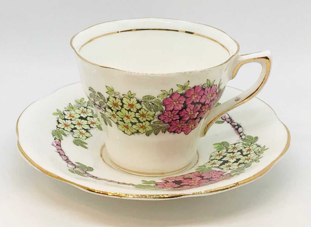 Pretty in Pink-Sweet Rosina Teacup and Saucer