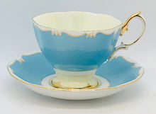 Load image into Gallery viewer, Pretty in Pink-Royal Albert  Blue and Gold Teacup and Saucer
