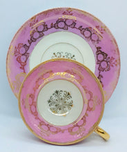 Load image into Gallery viewer, Pretty in Pink-Pretty Shafford Pedestal Teacup and Saucer Japan
