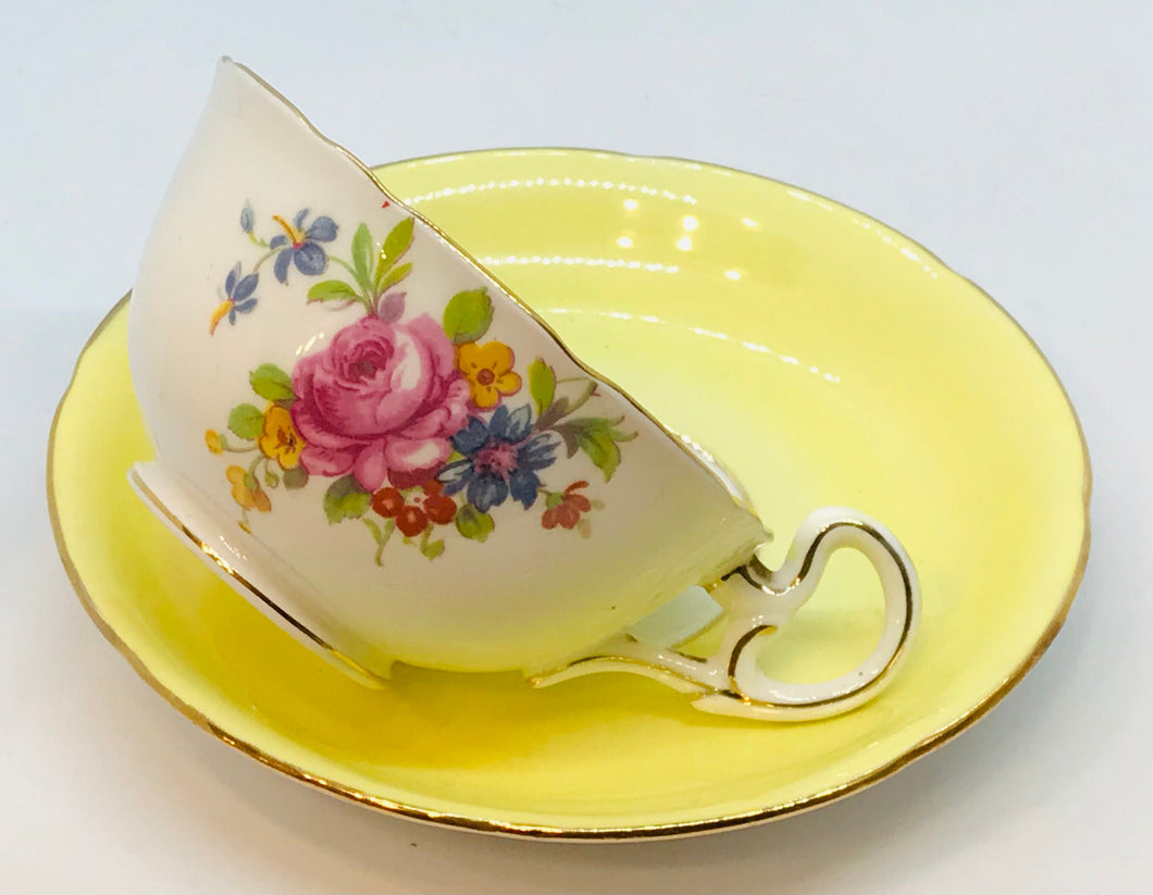 Pretty in Pink-Sweet Little Royal Grafton Teacup and Saucer