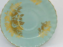 Load image into Gallery viewer, Royal Albert Gold Roses on Green
