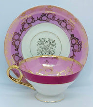 Load image into Gallery viewer, Pretty in Pink-Pretty Shafford Pedestal Teacup and Saucer Japan
